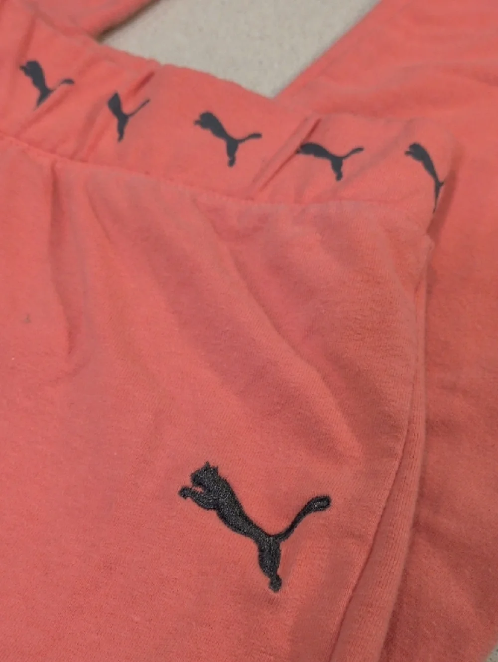 Puma White Tee with Coral Joggers - Picture 4 of 10